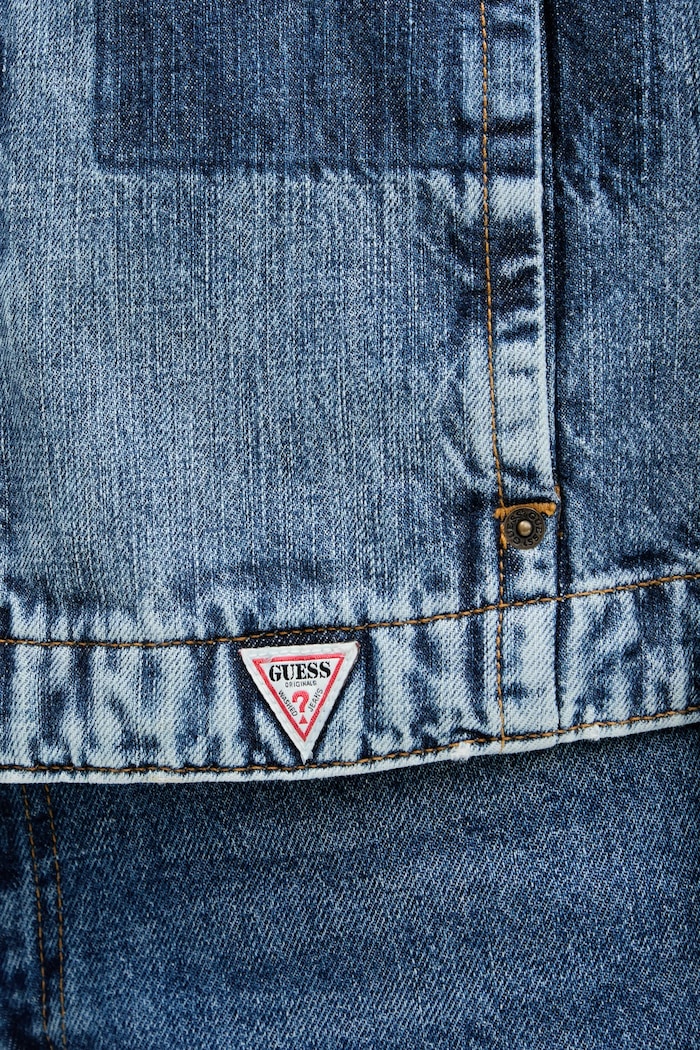 Guess Originals kurtka jeansowa HARRINGTON W5YN69.D5R01 niebieski
