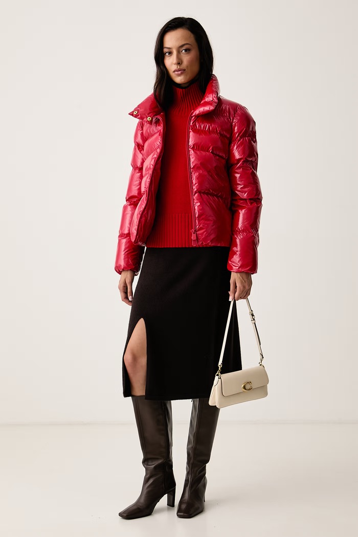 Pinko Kurtka pikowana damska 101598.A2P7 czerwony AW25
