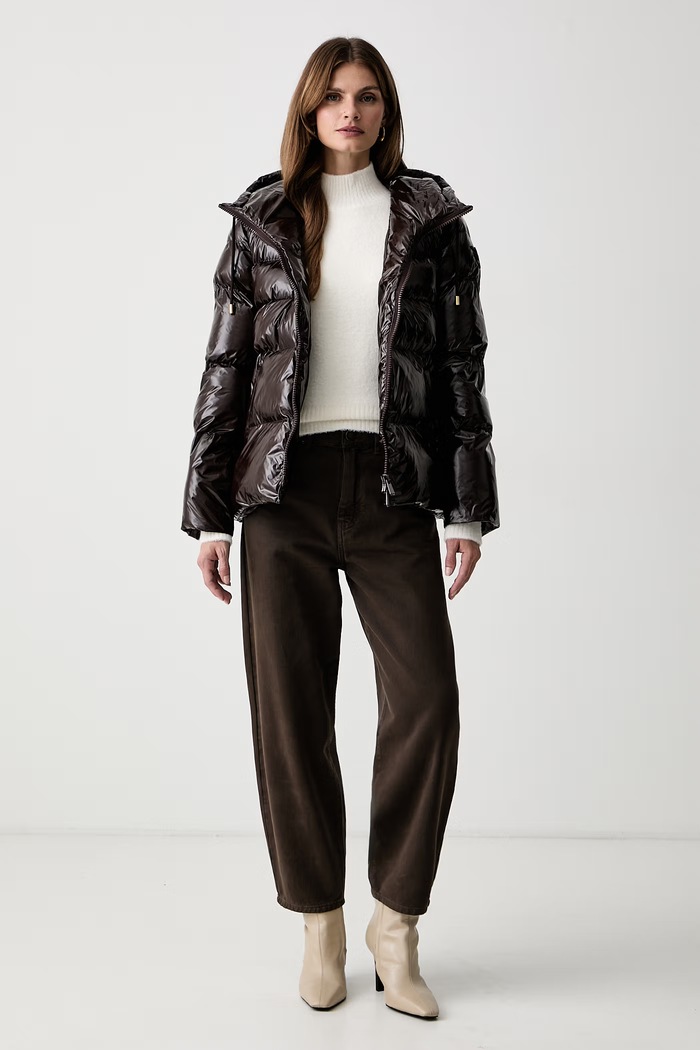 Pinko prošívaná bunda dámská 101597.A2P7 hnědá AW25