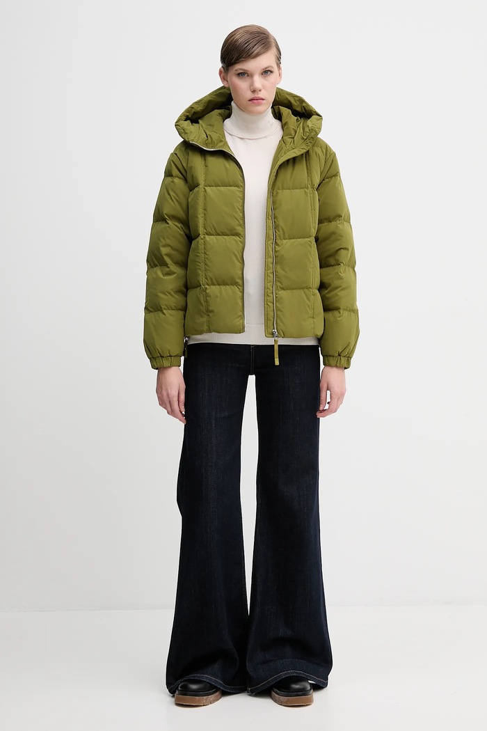 Пухено яке United Colors of Benetton 22T6DN086 зелен AW25