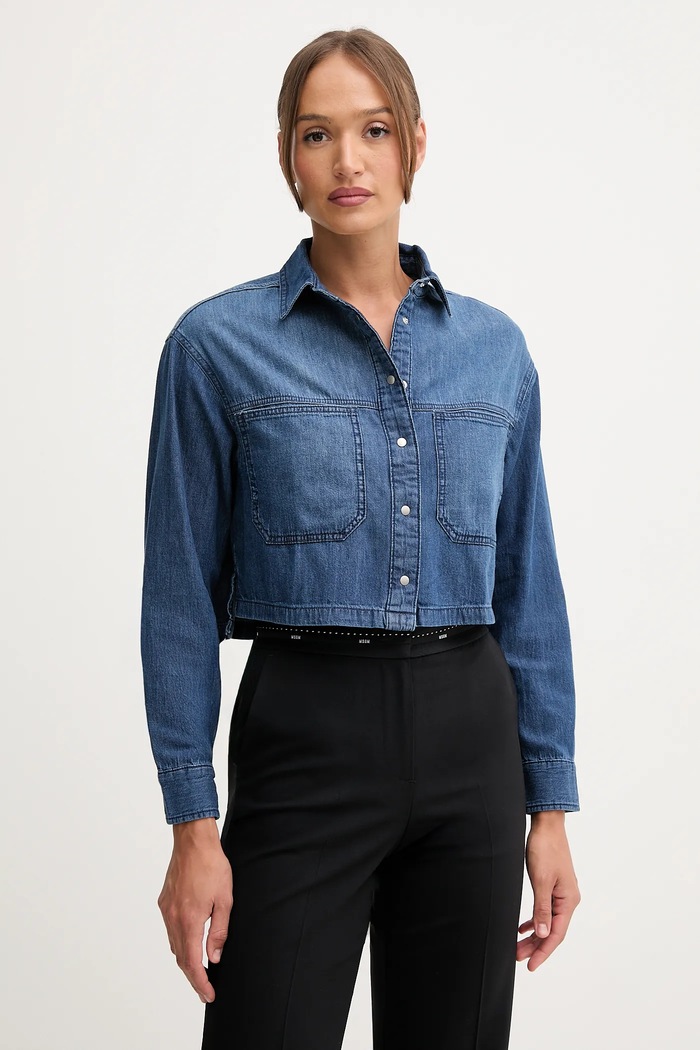 United Colors of Benetton pamut farmer ing pamut kék 528SDQ0C7