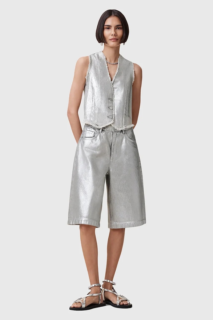 Βαμβακερό γιλέκο AllSaints ANDREA W127PC