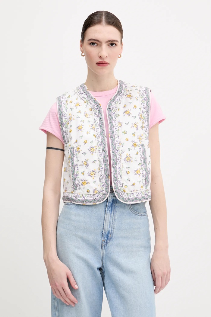 Pepe Jeans Vestă cu două fețe bej PL402604