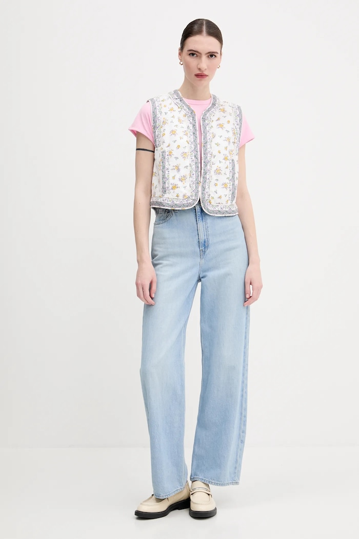 Îmbrăcăminte Pepe Jeans Vestă cu două fețe PL402604 bej