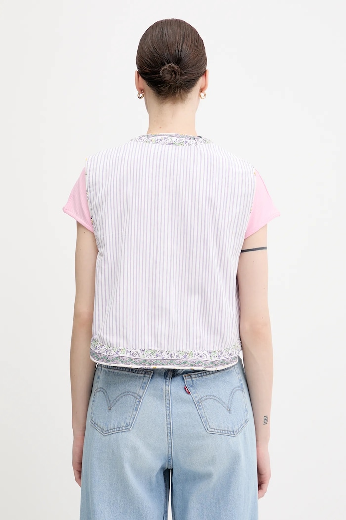 Vestă cu două fețe Pepe Jeans bej PL402604