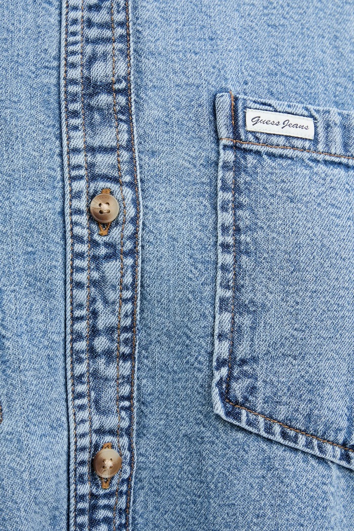 Guess Jeans koszula jeansowa W5YH0D.D5M86 niebieski