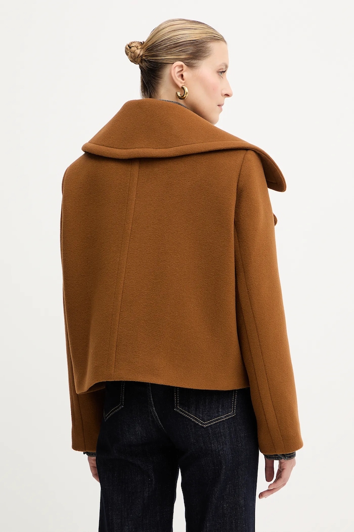 Дрехи Палто с вълна Patou CO0310217 кафяв