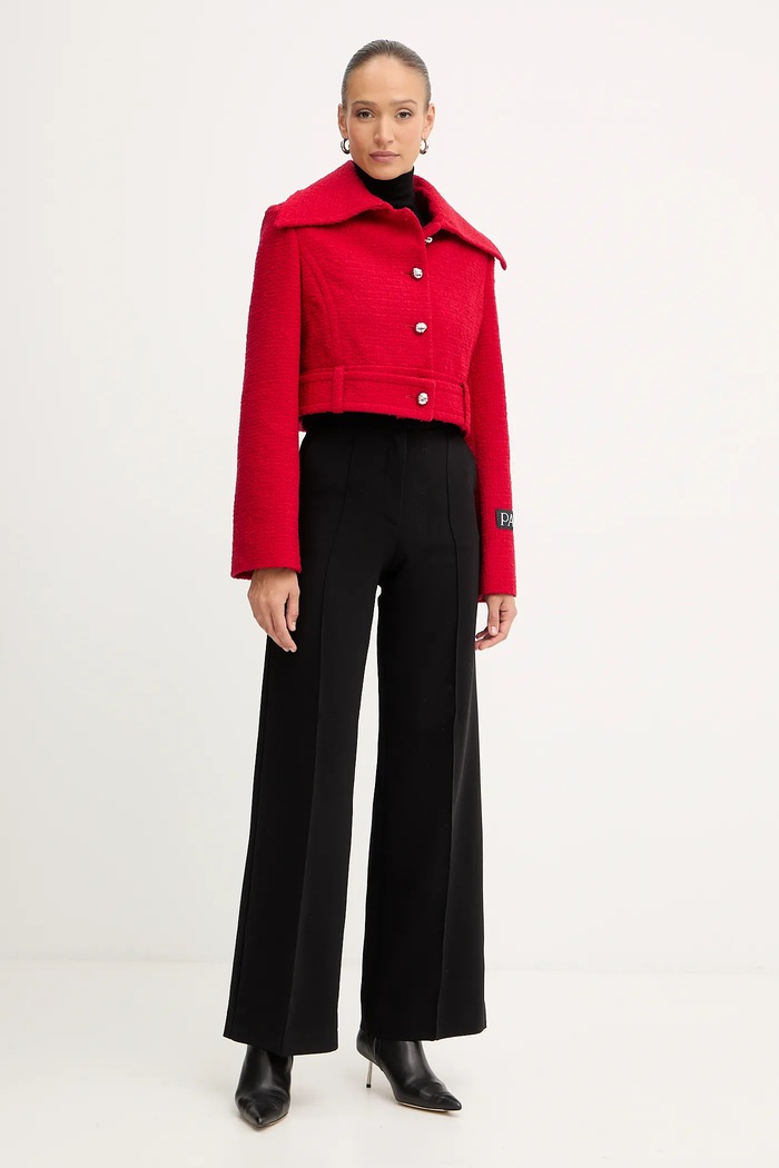 Палто с вълна Patou JA0630223 червен AW25