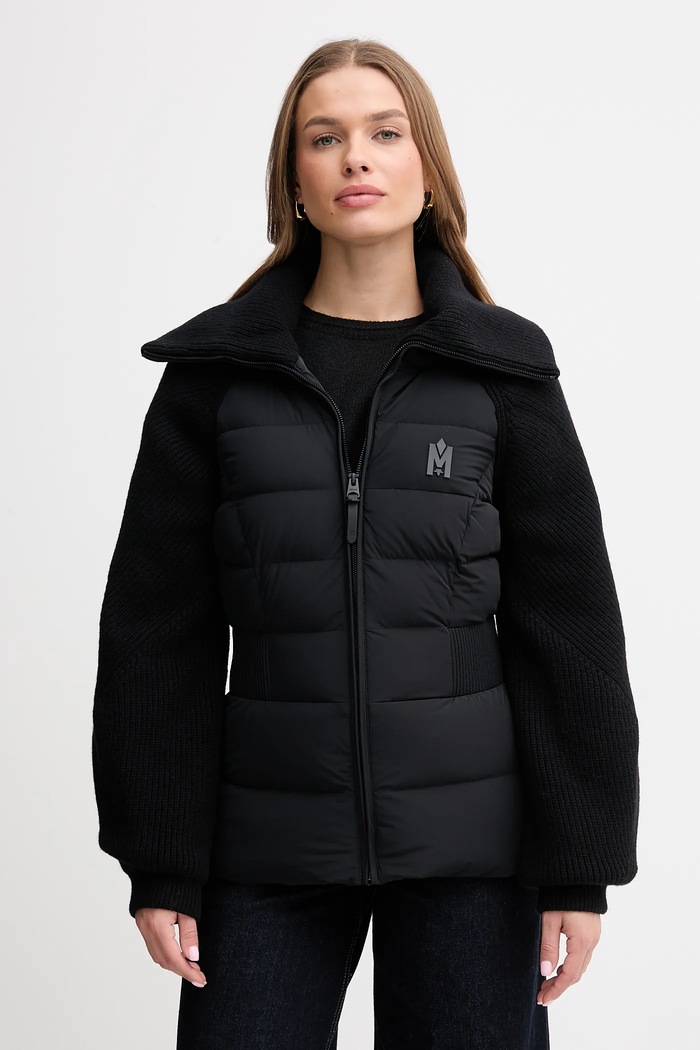 MACKAGE pehelykabát gyapjúkeverékből pehelytoll fekete FOXY.