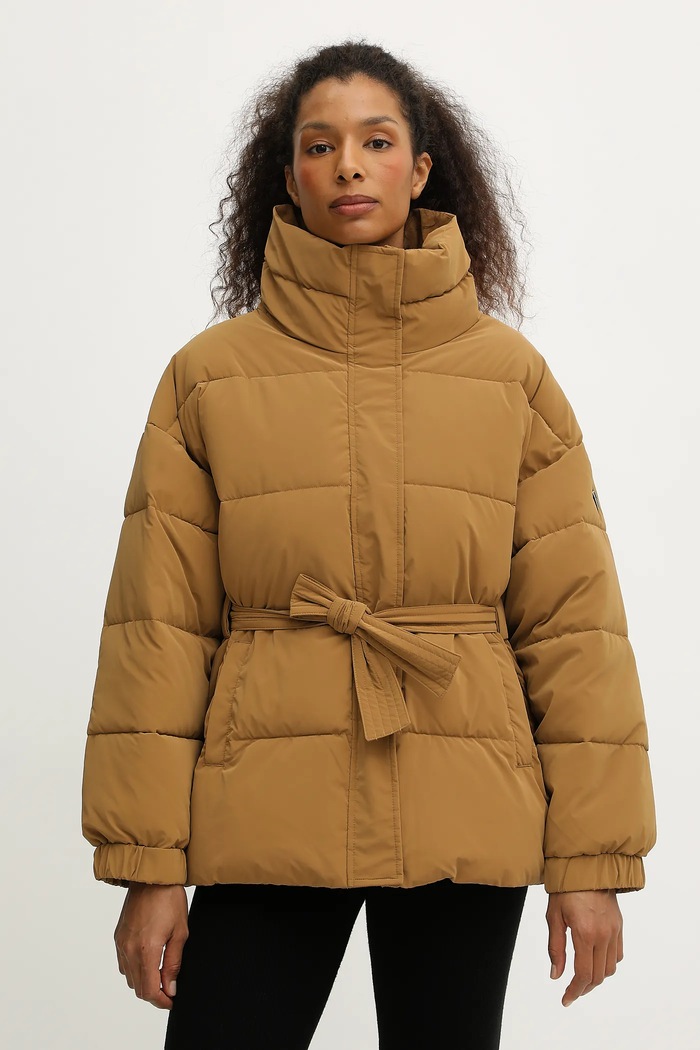 Bunda EA7 Emporio Armani s podšívkou hnědá AF16078.7W000652