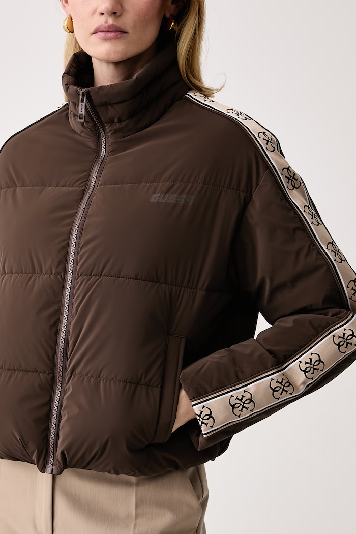 Guess Krótka kurtka damska V5BL11.WGYC2 brązowy AW25