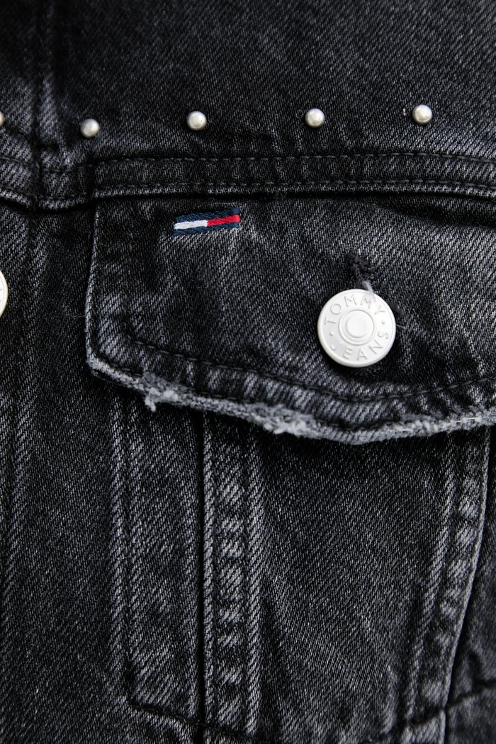 Tommy Jeans geacă jeans DW0DW21547 negru
