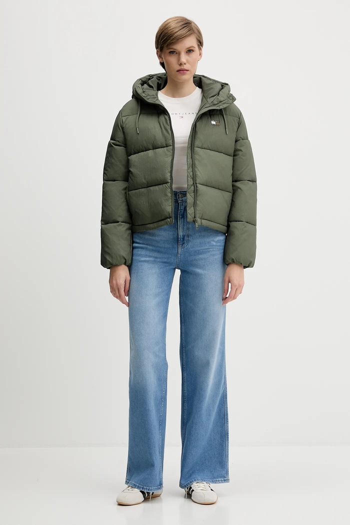 Tommy Jeans geacă DW0DW21625 verde AW25