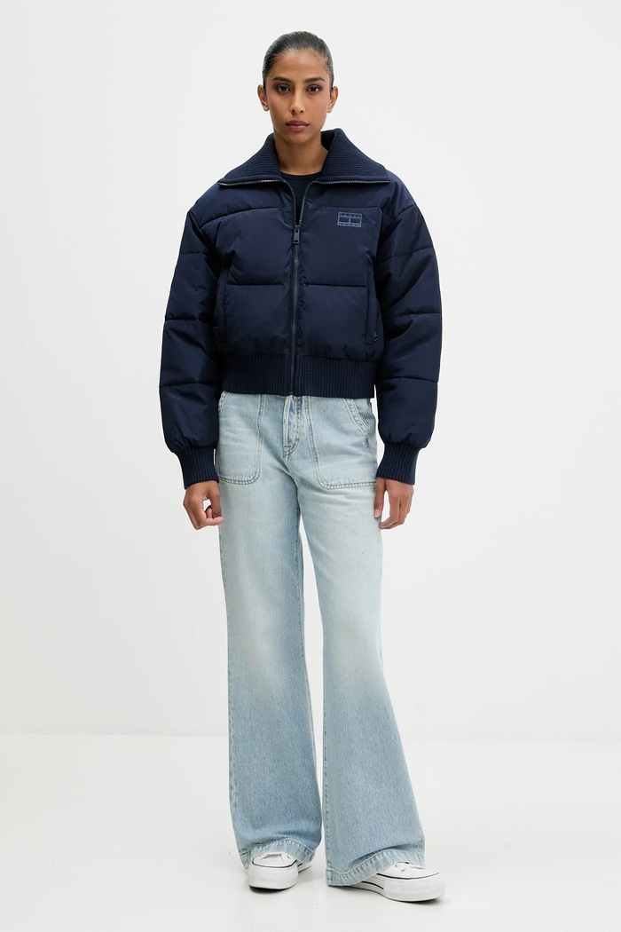 Μπουφάν Tommy Jeans DW0DW21659 σκούρο μπλε AW25