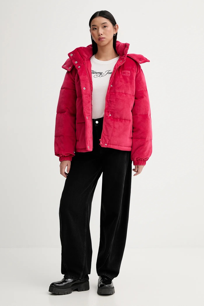 Tommy Jeans geacă DW0DW21668 roz AW25