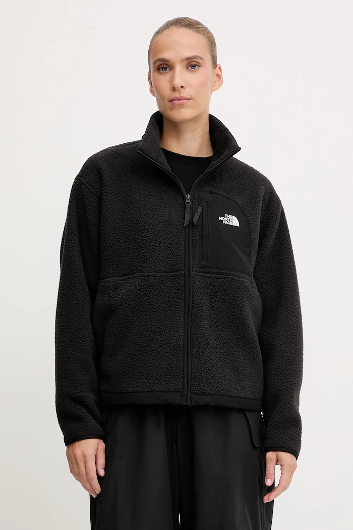 Fleecová mikina The North Face Yumiori Off bez kapuce černá NF0A8EUZJK31