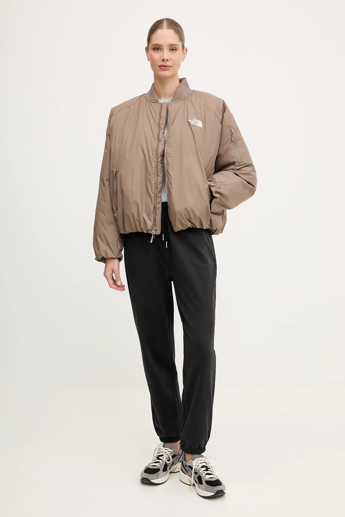 Μπουφάν bomber The North Face Choqa NF0A8F1WBOW1 καφέ AW25