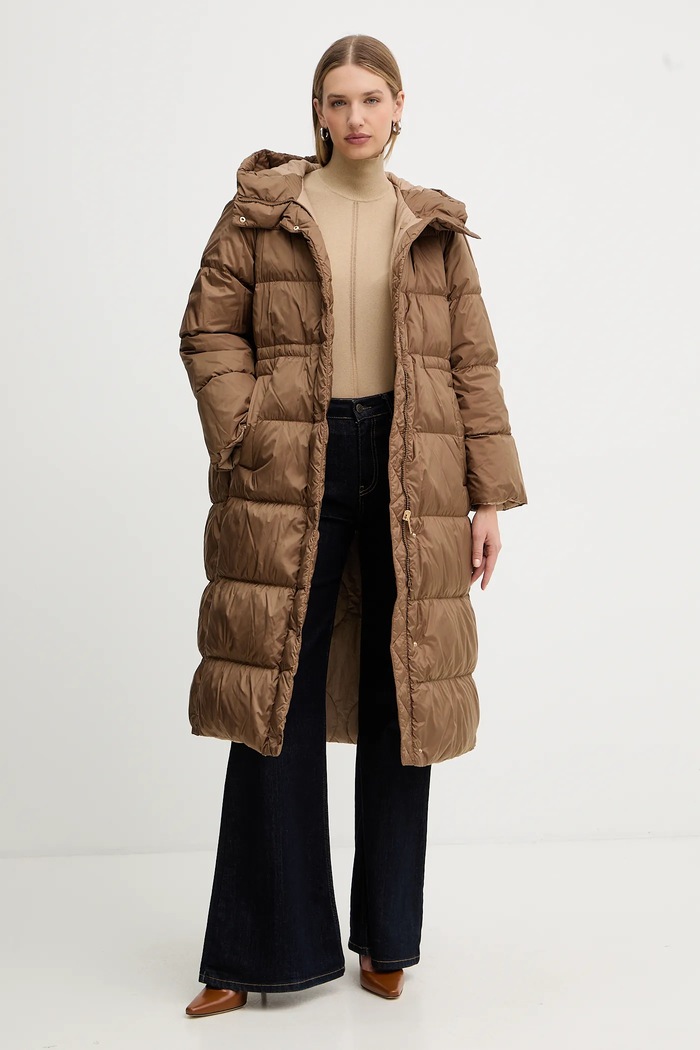 Oblečení Oboustranná péřová bunda Weekend Max Mara NOVAK 2525496082600 hnědá