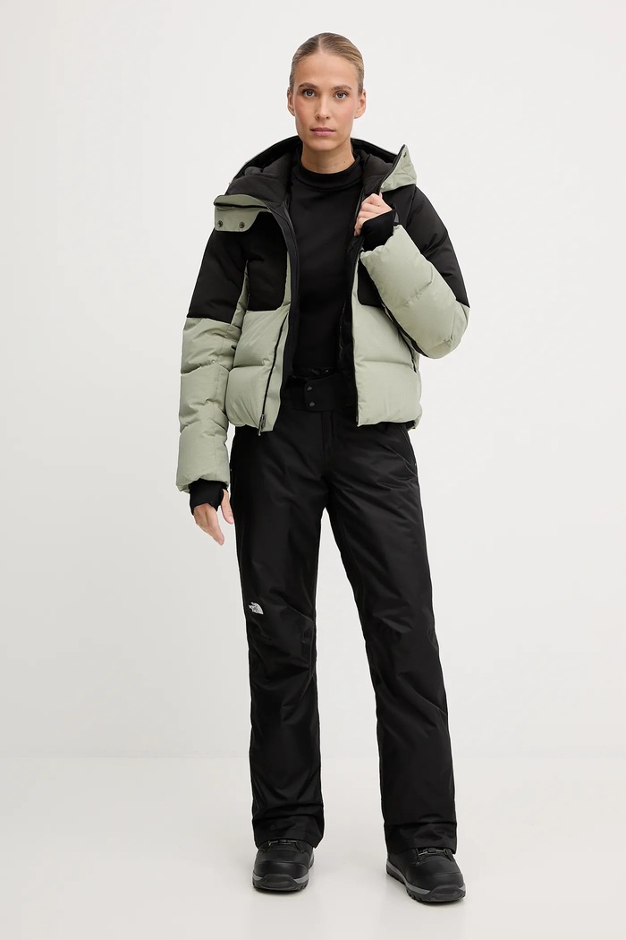 The North Face geacă de schi din puf Cold Spell NF0A87WTD5N1 verde AW25