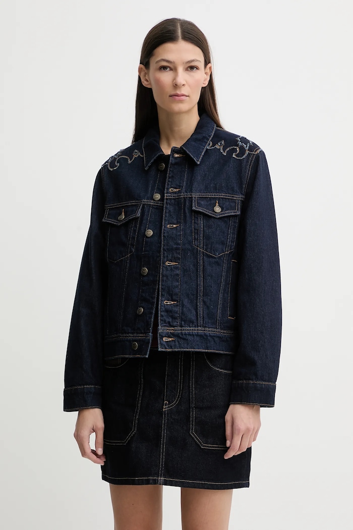 Дънково яке ZADIG&VOLTAIRE без качулка тъмносин WWOW01701