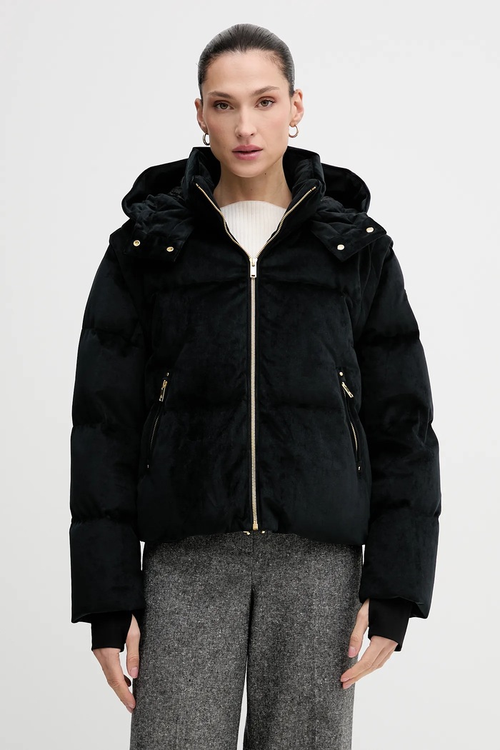 Páperová bunda MOOSE KNUCKLES zateplené čierna M34LJ194G