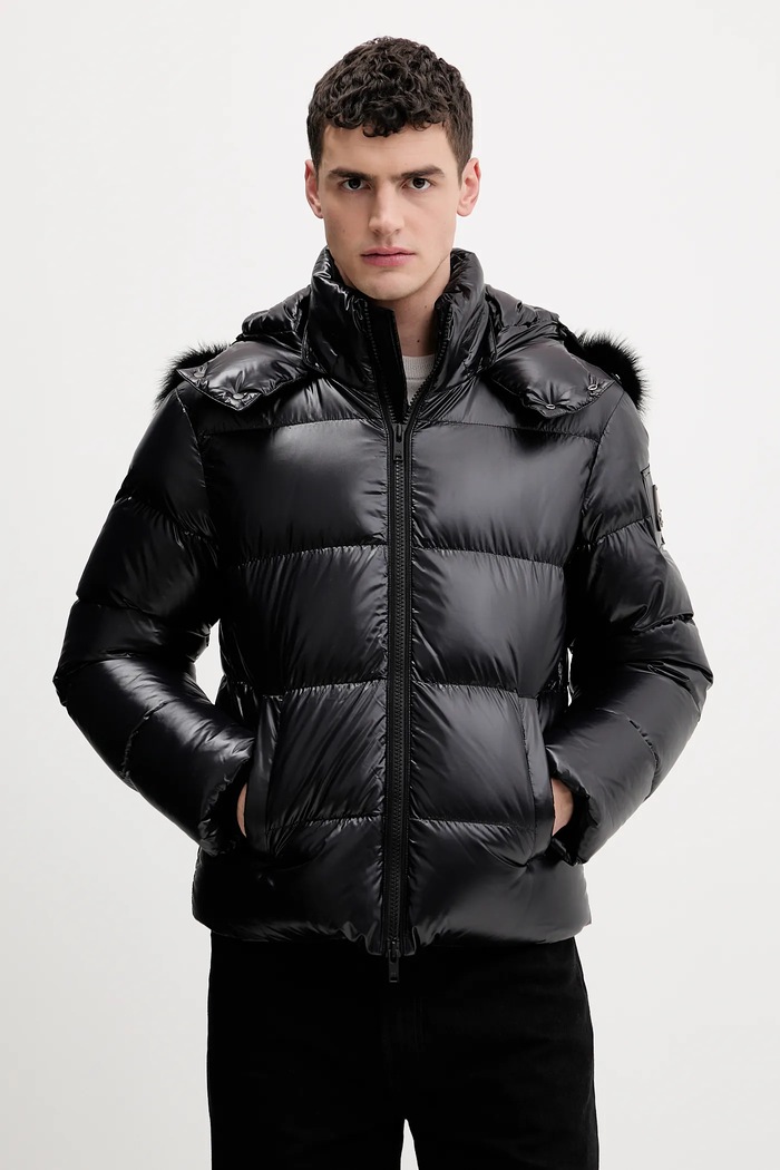Páperová bunda MOOSE KNUCKLES Kings zateplené čierna M35MJ144S