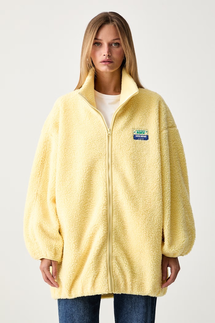 American Vintage bluza polarowa damska żółty HOK17A