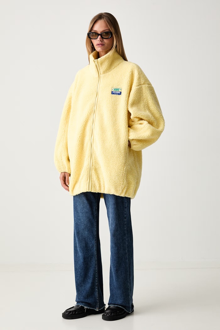American Vintage bluza polarowa damska HOK17A żółty AA00