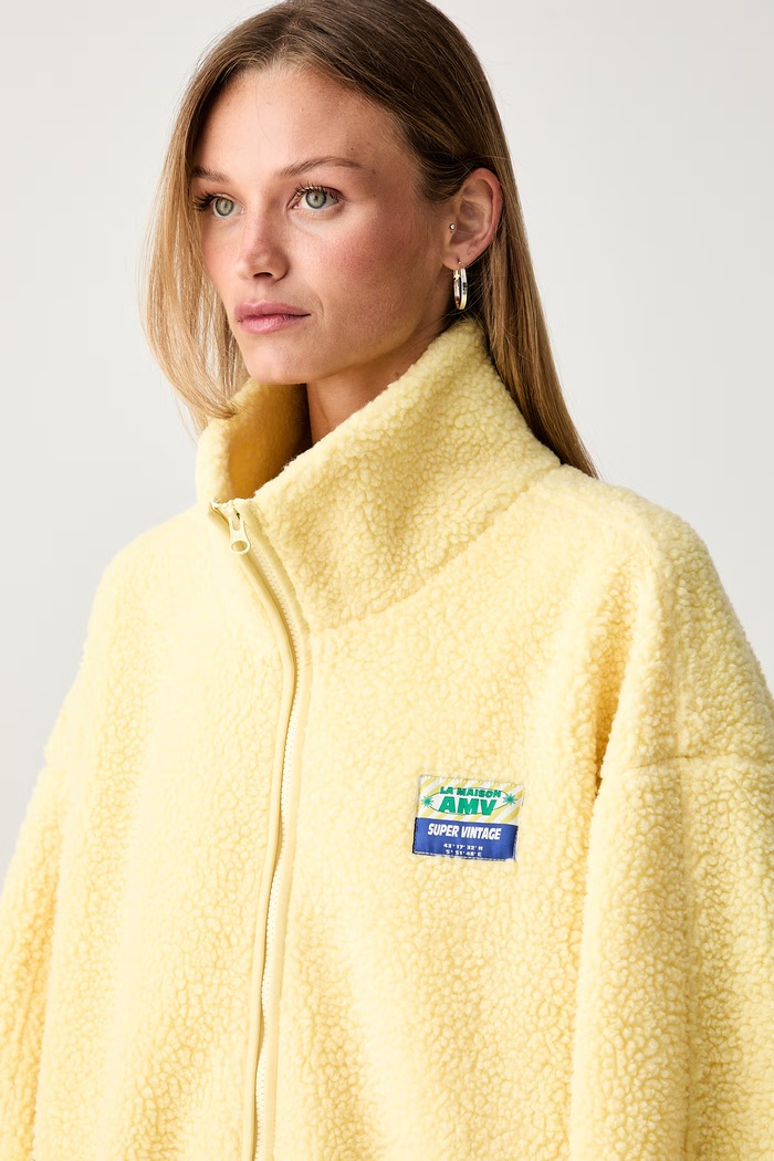 American Vintage bluza polarowa damska żółty HOK17A