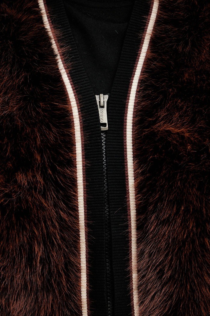 Μπουφάν Guess KATIA W5BL67.W3790 καφέ