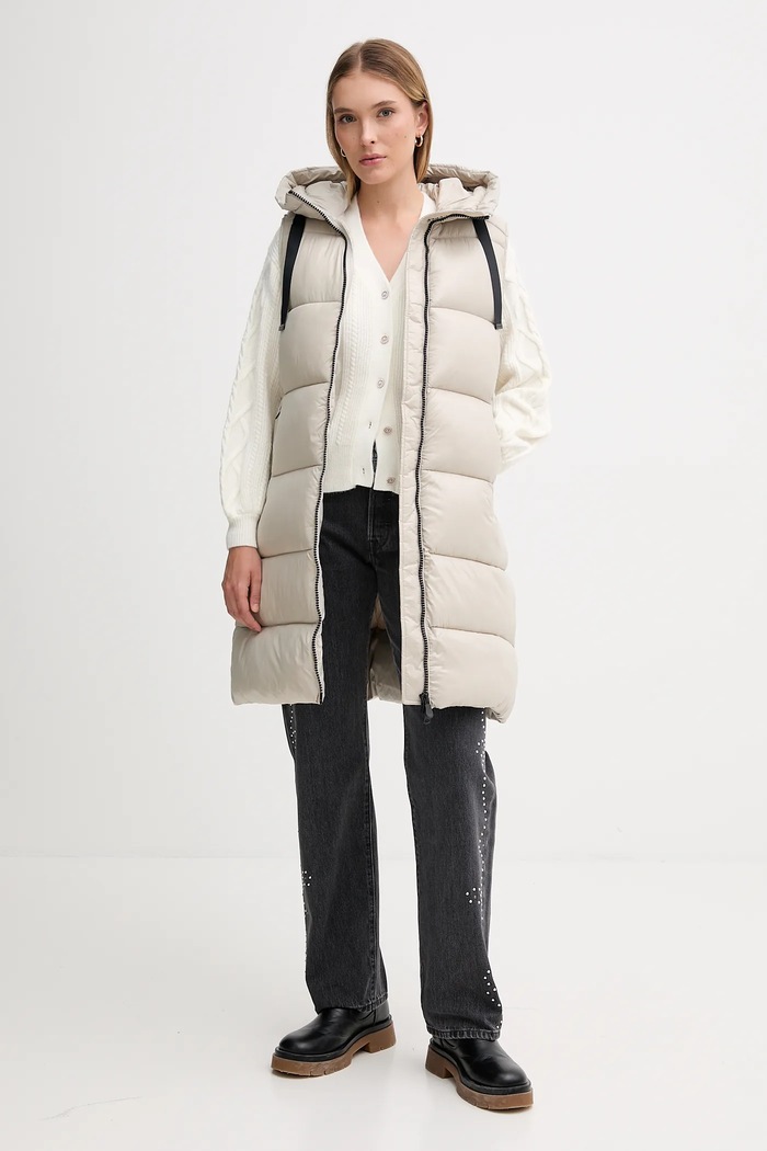 Save The Duck vestă IRIA D80302W.LOVE21 bej AW25