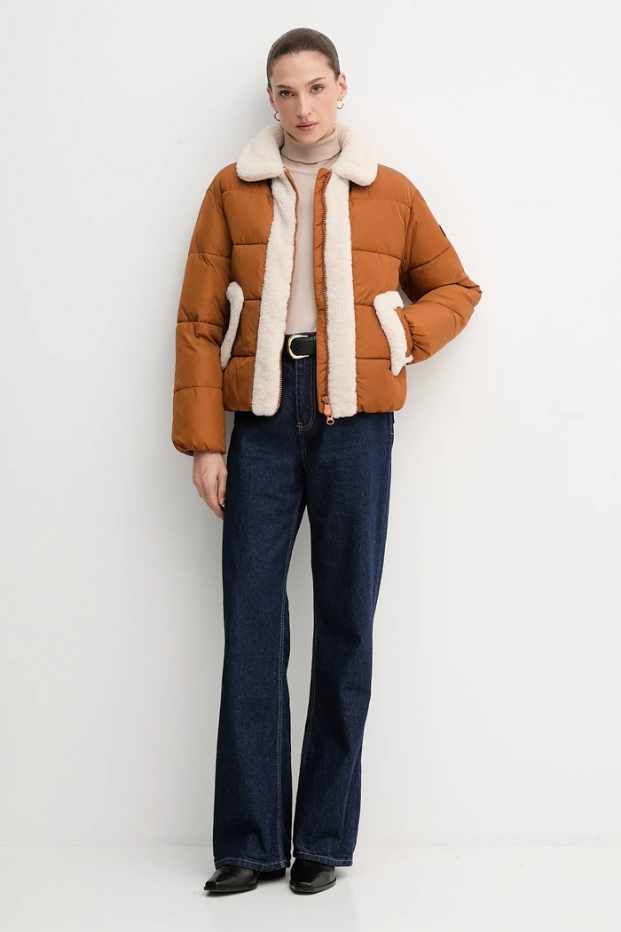 Save The Duck geacă HONEY D32338W.MEGA21 maro AW25