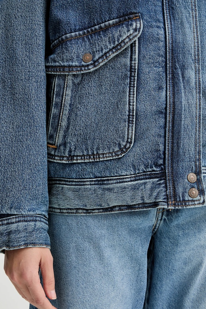 Rifľová bunda Levi's 003JF tmavomodrá
