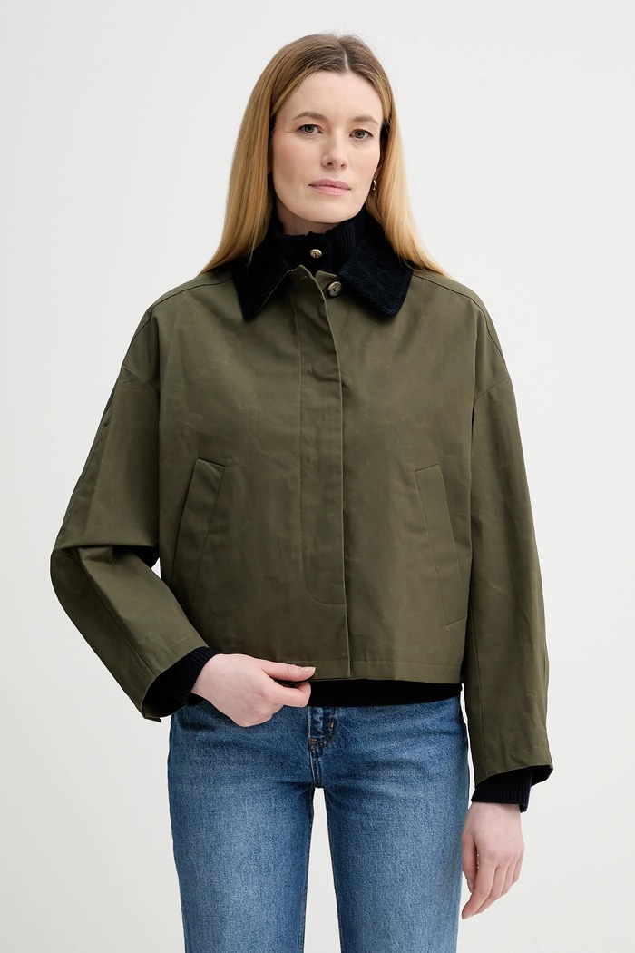 A.P.C. kurtka bawełniana Veste Becca nieocieplane zielony COHIL.F02990