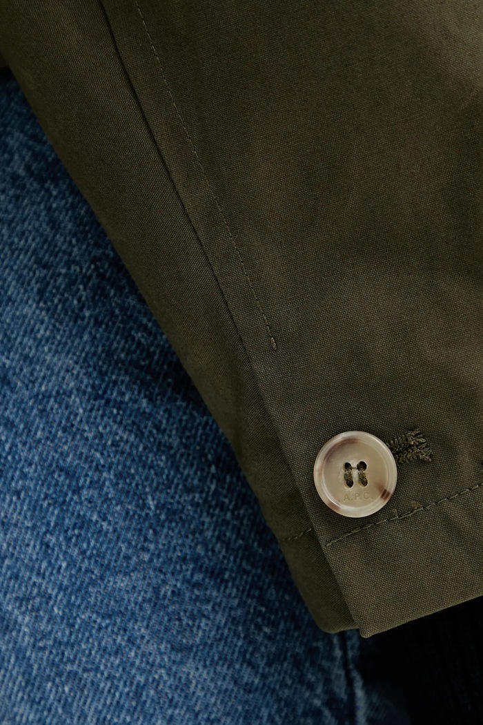 A.P.C. kurtka bawełniana Veste Becca COHIL.F02990 zielony
