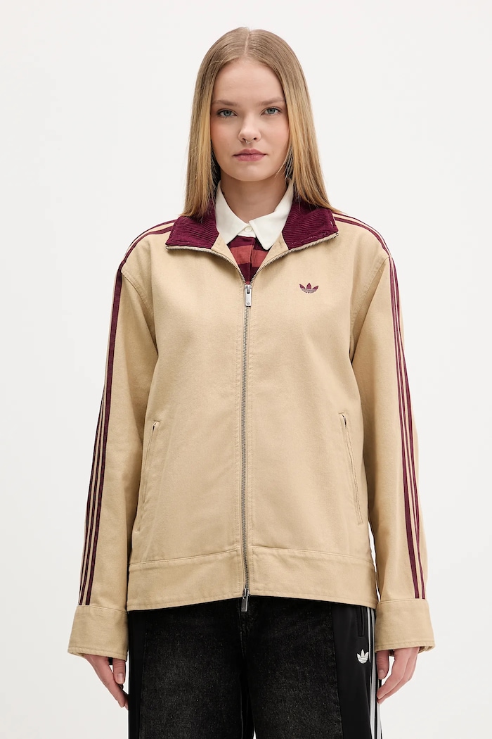 adidas Originals kurtka bawełniana nieocieplane beżowy KF2312