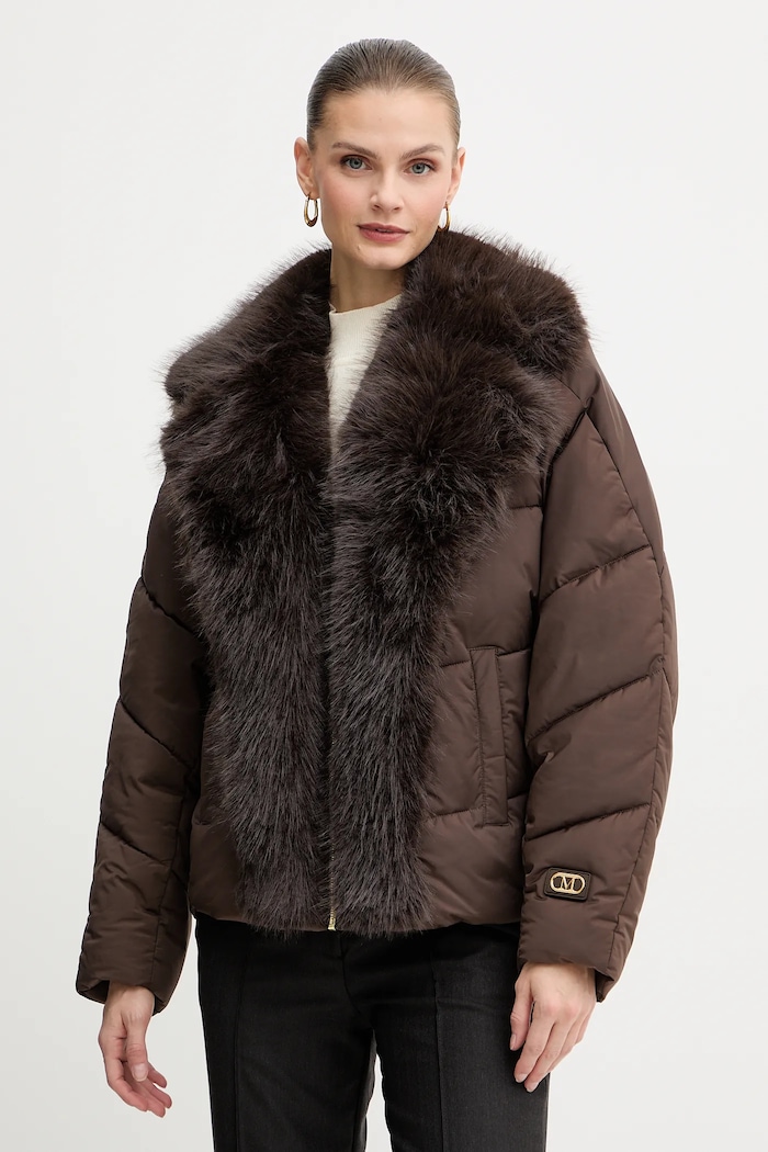 Marciano by Guess kurtka ESTELLA bez kaptura brązowy 5BGL33.7378A