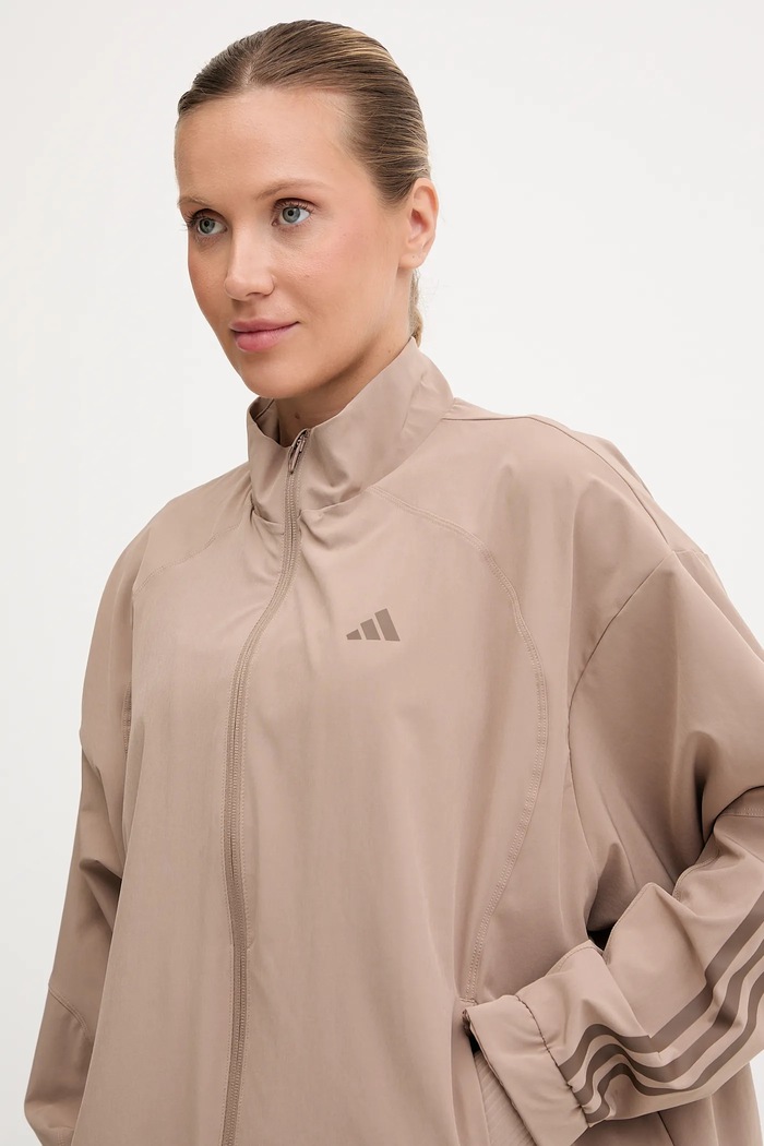 adidas Performance jachetă de antrenament HYGLM maro JX3857