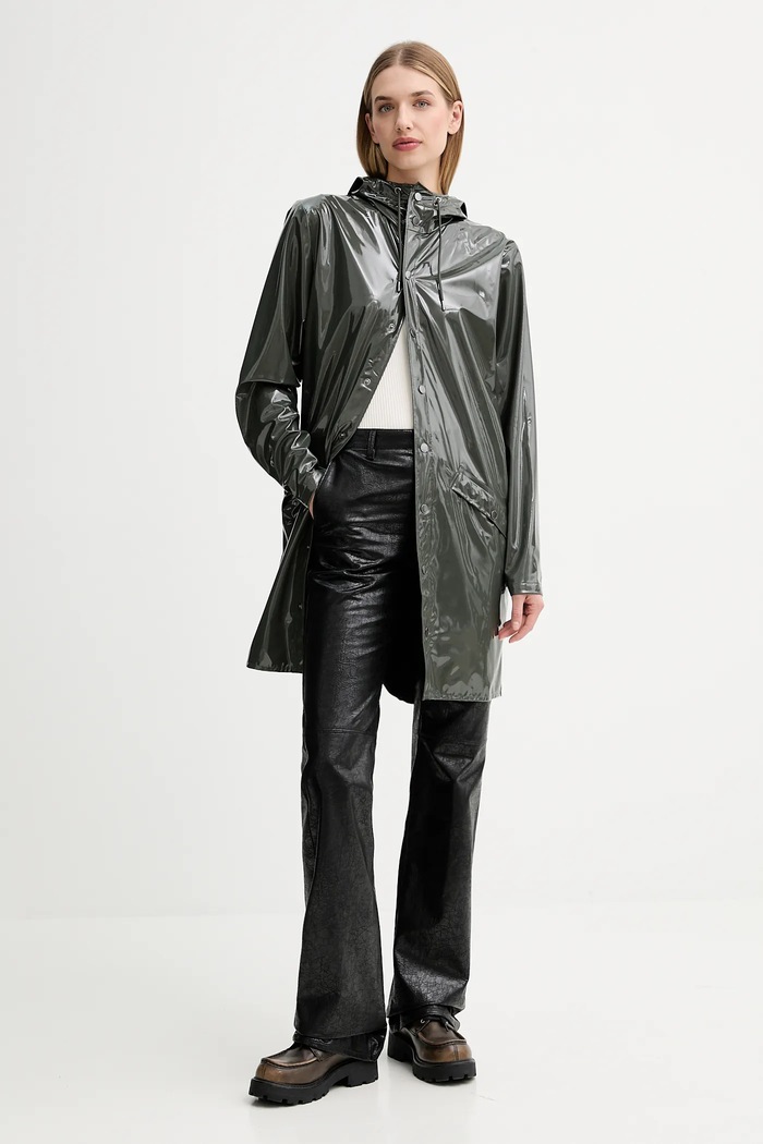 Rains Bunda Rains 12020 Long Jacket 12020.127 zelená AW25