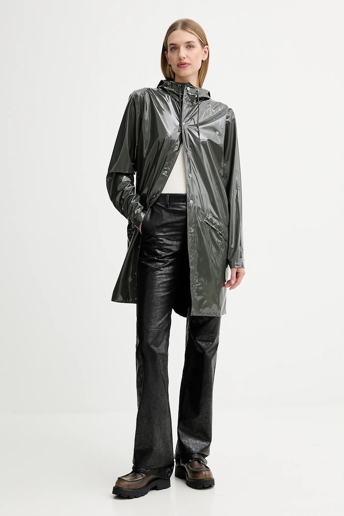 Rains Bunda Rains 12020 Long Jacket 12020.127 zelená AW25