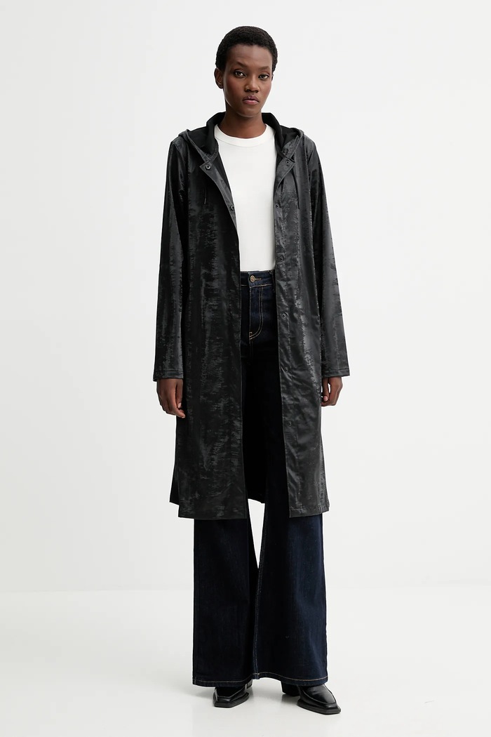 Rains geacă 12040 A-Line Longer W Jacket 12040. negru AW25