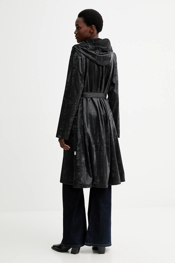 Îmbrăcăminte Rains geacă 12040 A-Line Longer W Jacket 12040. negru
