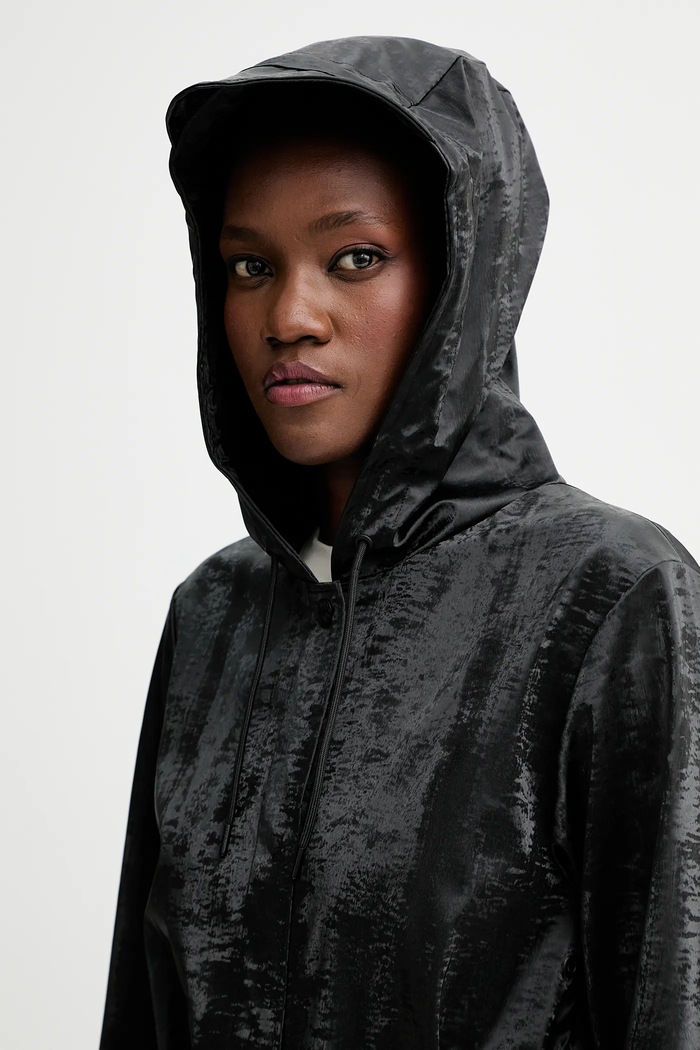 Rains geacă 12040 A-Line Longer W Jacket 12040. negru