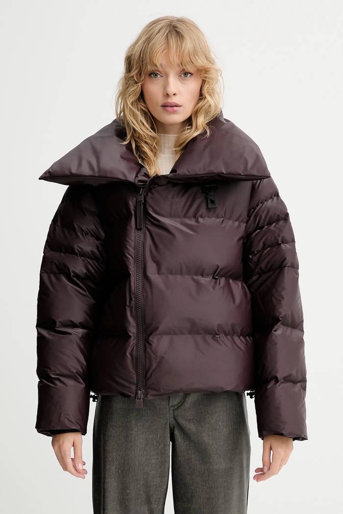 Bunda Rains 17230 Alta Vision Short Puffer Jacket zateplené hnědá 17230