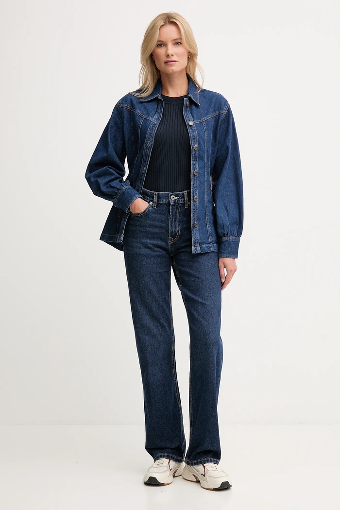 Τζιν μπουφάν Pepe Jeans PL4024328 μπλε AW25