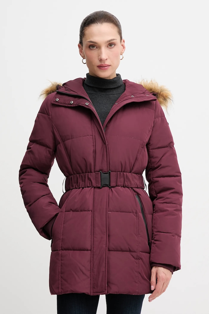 Bunda Pepe Jeans zateplené burgundské PL4024336