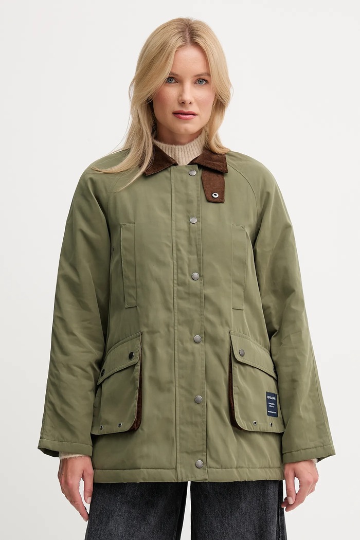 Bunda Pepe Jeans jemné zateplenie zelená PL4024352