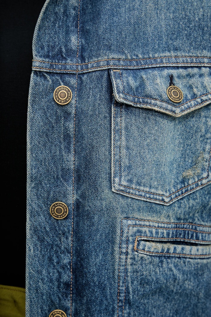 Rifľová bunda Pepe Jeans PL40243325W0 modrá