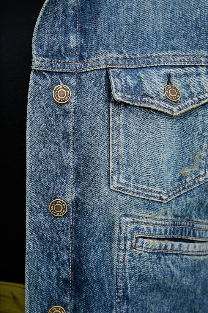 Rifľová bunda Pepe Jeans PL40243325W0 modrá