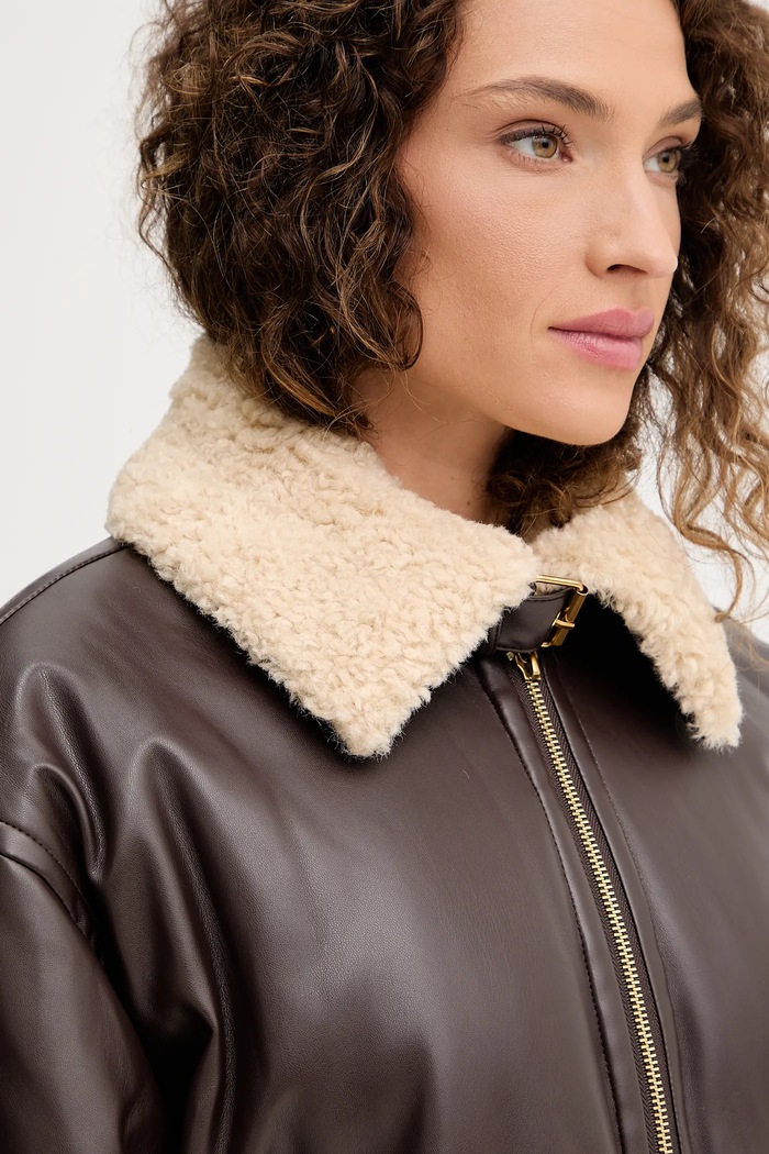 Bunda Twinset 252LI2FBB hnědá